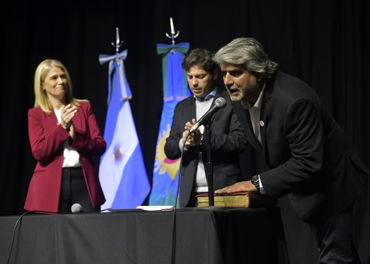 Kicillof le tomó juramento al nuevo ministro de Trabajo de la Provincia