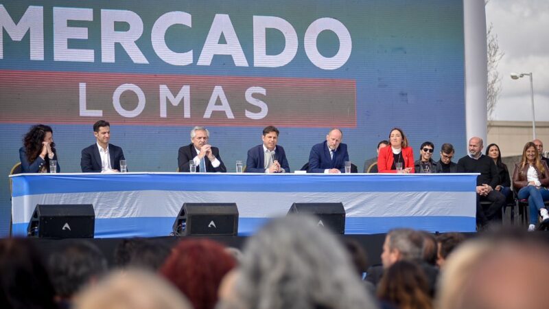 MAYRA MENDOZA PARTICIPÓ DE LA INAUGURACIÓN DEL MERCADO LOMAS QUE ENCABEZÓ EL PRESIDENTE FERNÁNDEZ JUNTO AL GOBERNADOR KICILLOF