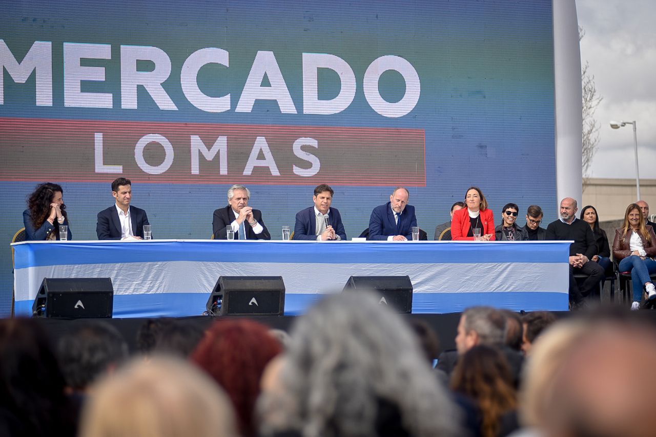 MAYRA MENDOZA PARTICIPÓ DE LA INAUGURACIÓN DEL MERCADO LOMAS QUE ENCABEZÓ EL PRESIDENTE FERNÁNDEZ JUNTO AL GOBERNADOR KICILLOF