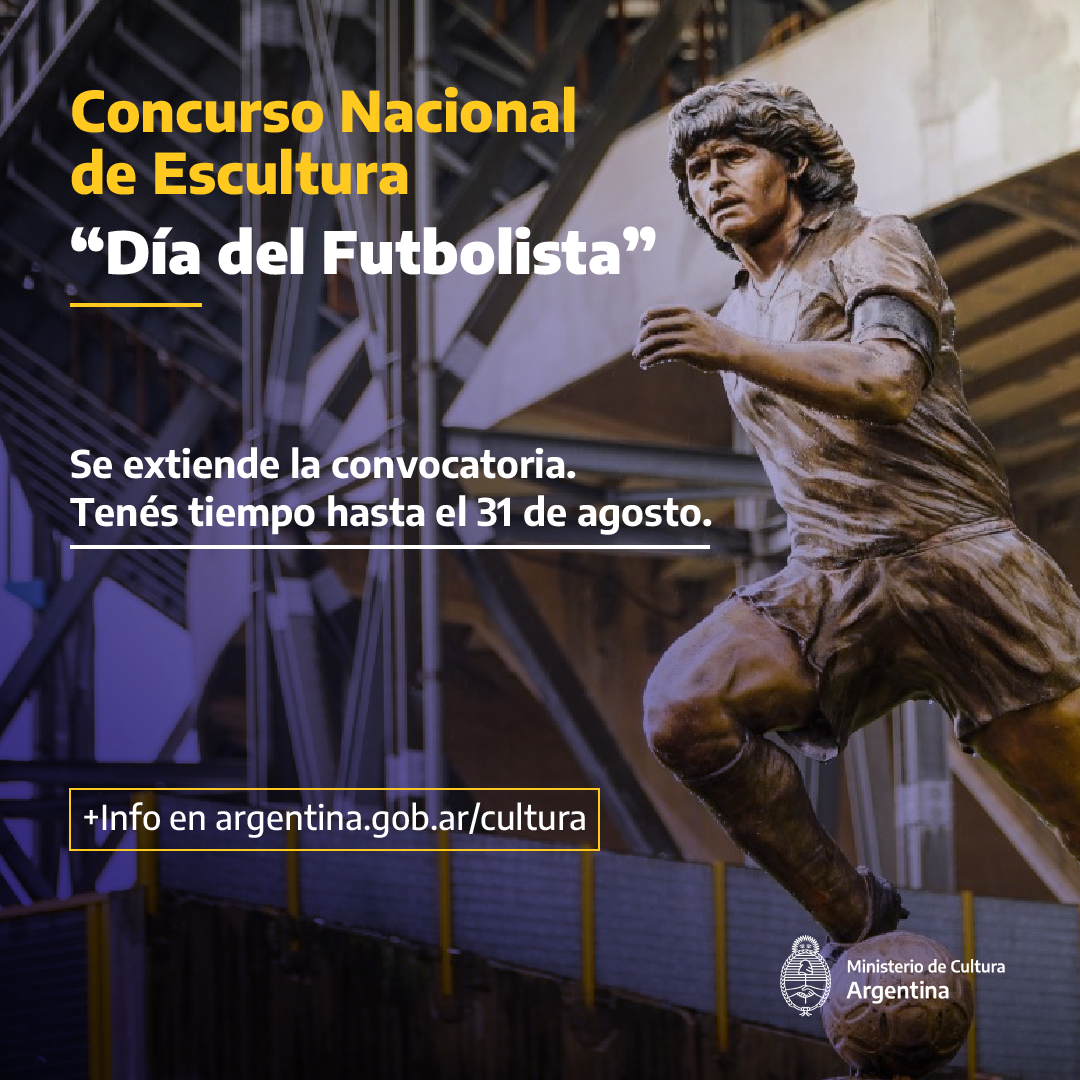 Se extendió el plazo para participar del Segundo Concurso Nacional de Escultura “Día del Futbolista”