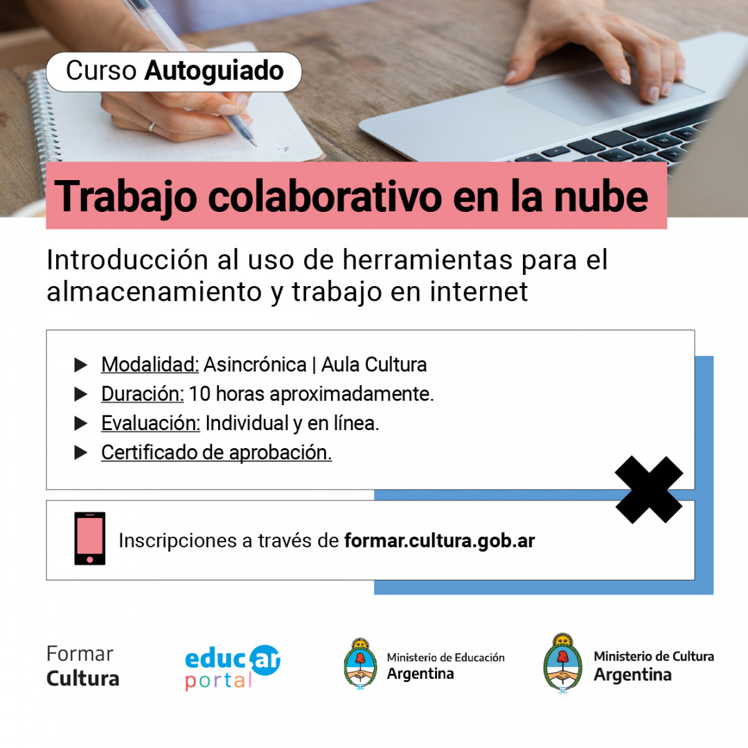 Continúa abierta la inscripción para el curso autoguiado “Trabajo colaborativo en la nube”