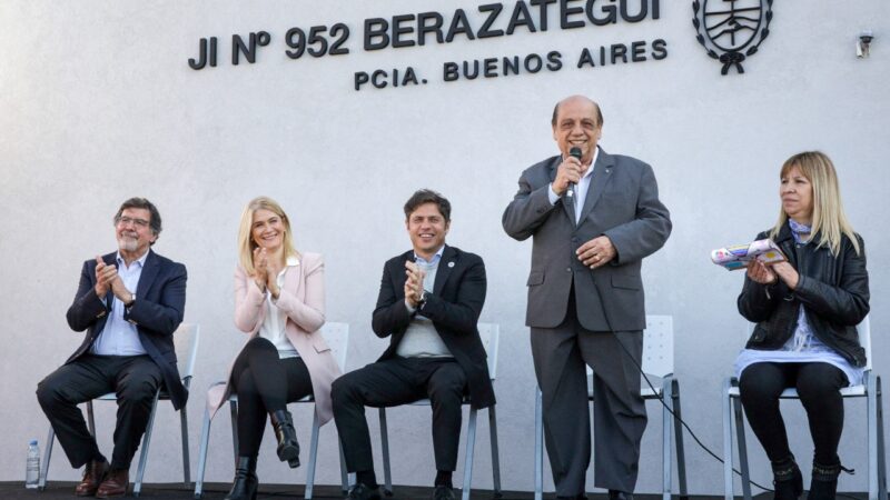 BERAZATEGUI: KICILLOF Y MUSSI INAUGURARON EL JARDÍN N° 952