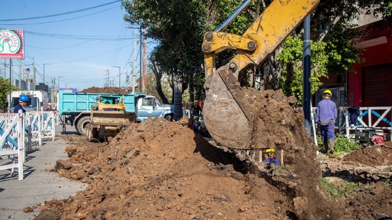 AVANZA LA OBRA DE RENOVACIÓN DE LA RED SECUNDARIA CLOACAL LAS PIEDRAS SUR EN EL BARRIO SAN MARTÍN DE SOLANO