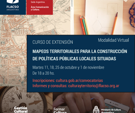 Abrió la inscripción al curso de extensión Mapeos territoriales para políticas locales situadas