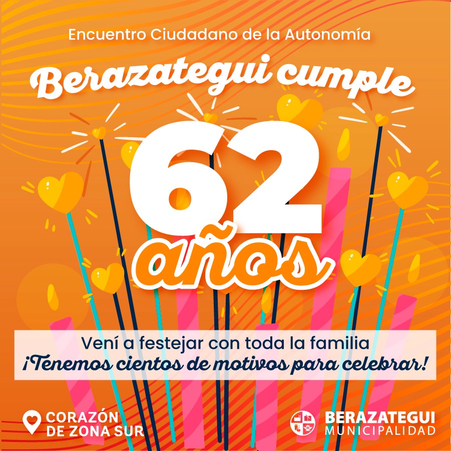 BERAZATEGUI FESTEJA SUS 62 AÑOS CON UNA GRAN FIESTA POPULAR