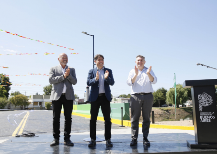 Kicillof y Secco inauguraron el puente “La Unión” en Ensenada