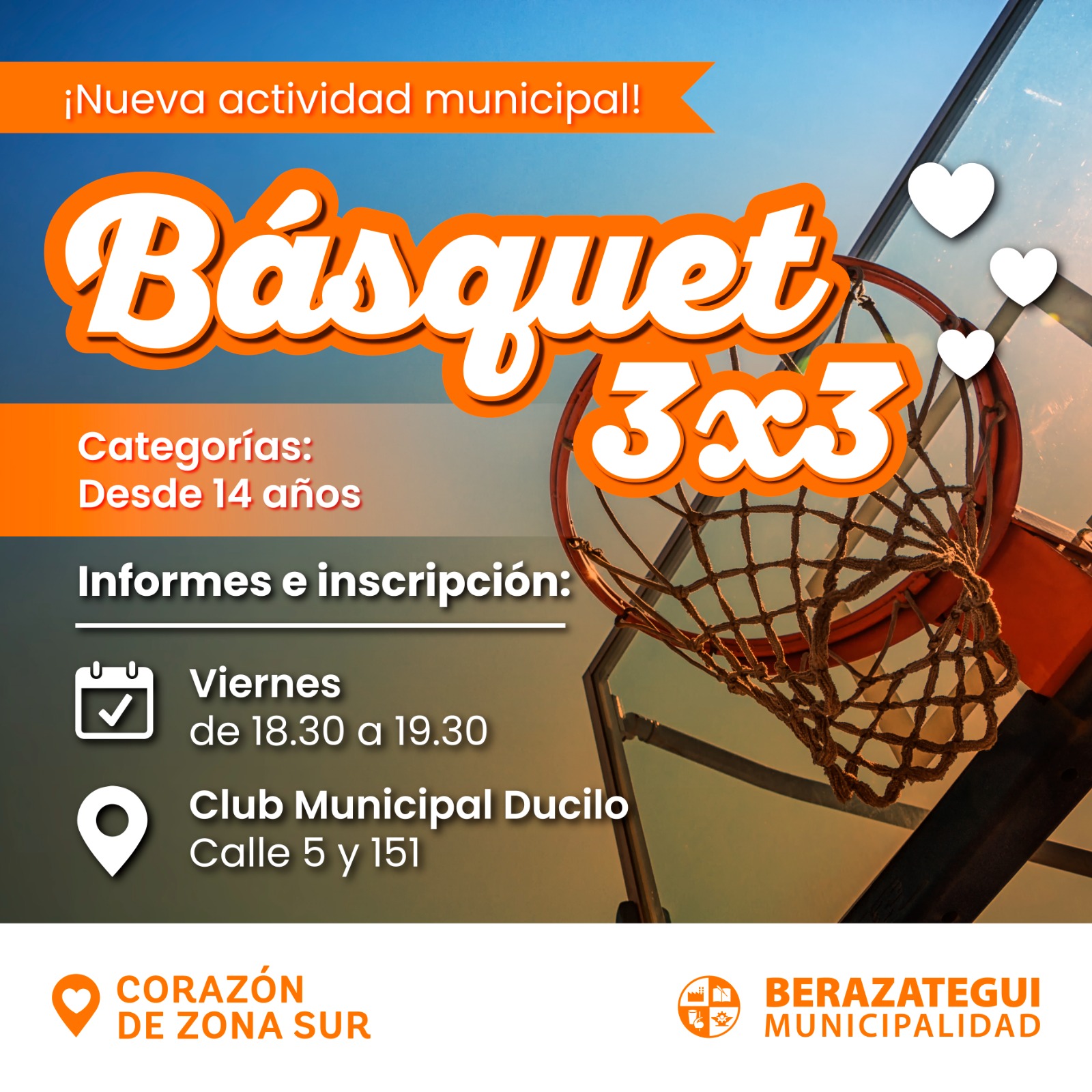 EL BÁSQUET 3 X 3 SE SUMA A LA AMPLIA OFERTA DEPORTIVA DE BERAZATEGUI