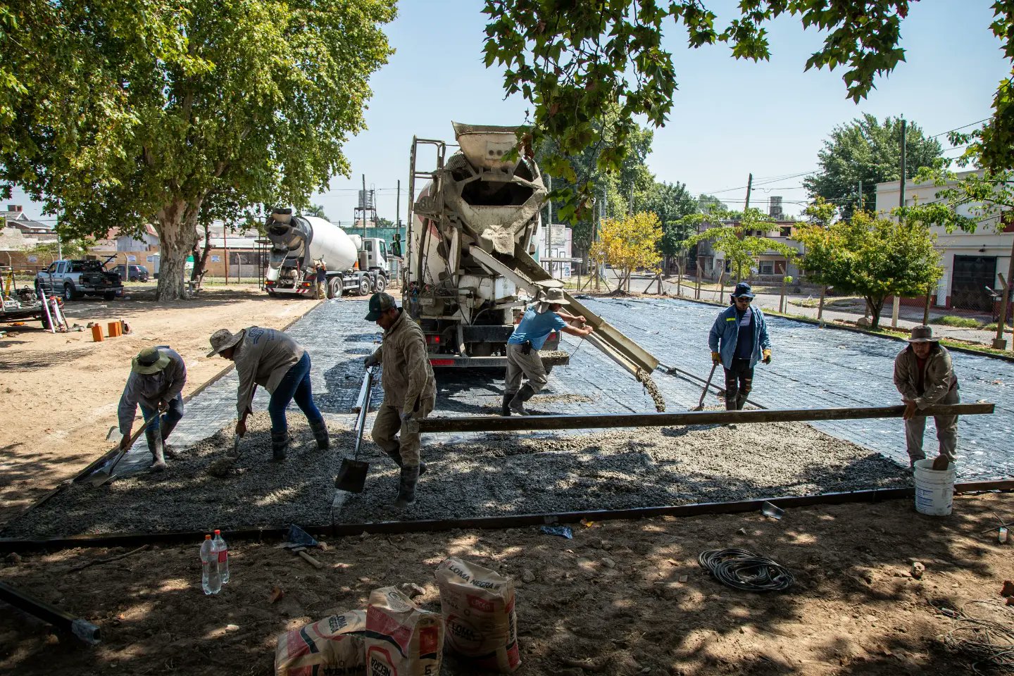 ESTÁN EN MARCHA LAS OBRAS DE REFUNCIONALIZACIÓN DEL PARQUE DE BERNAL OESTE