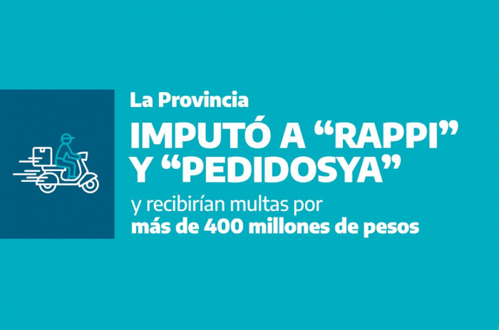 La PBA imputó a Rappi y PedidosYa y recibirían multas por más de 400 millones