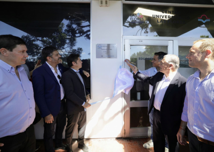 Kicillof y Bianco inauguraron mejoras en el Centro Universitario de Las Flores