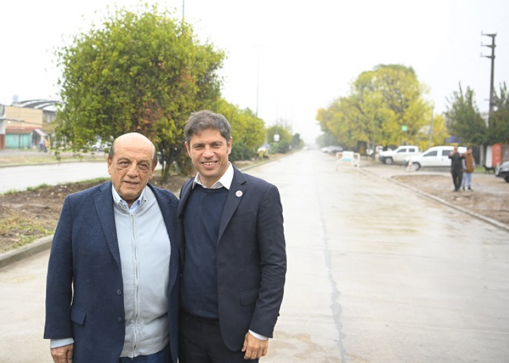 Kicillof y Mussi inauguraron obras de pavimentación en Berazategui