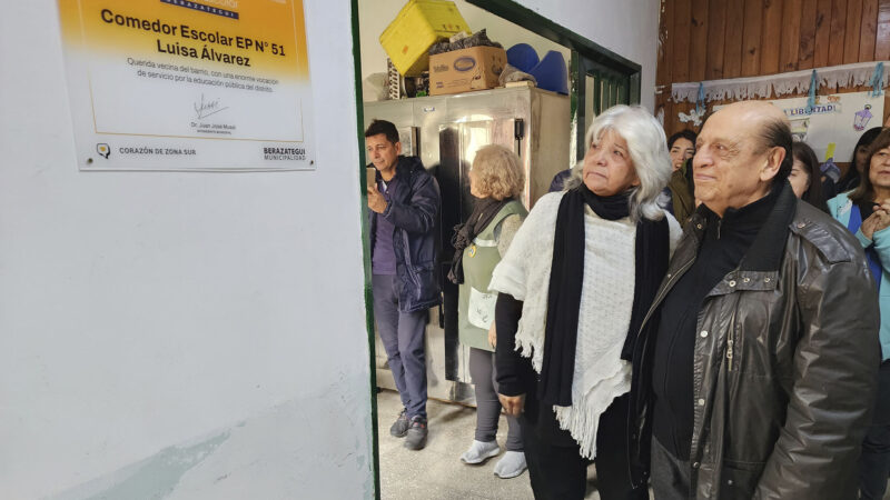 DENOMINARON “LUISA ÁLVAREZ” AL COMEDOR DE LA PRIMARIA N° 51