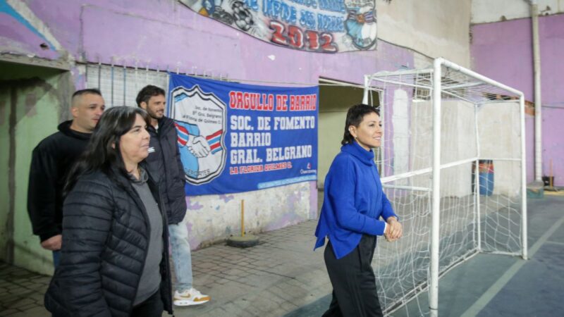 MAYRA RECORRIÓ LAS OBRAS DE LA SOCIEDAD DE FOMENTO BARRIO GENERAL BELGRANO Y COMPARTIÓ UNA REUNIÓN CON LA COMISIÓN DIRECTIVA