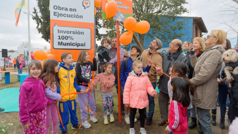 INAUGURARON LAS OBRAS REALIZADAS EN LA PLAZA EL RELÁMPAGO DE BERAZATEGUI