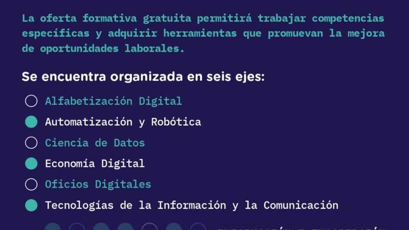 INSCRIPCIONES ABIERTAS PARA CURSOS GRATUITOS EN QUILMES TEC