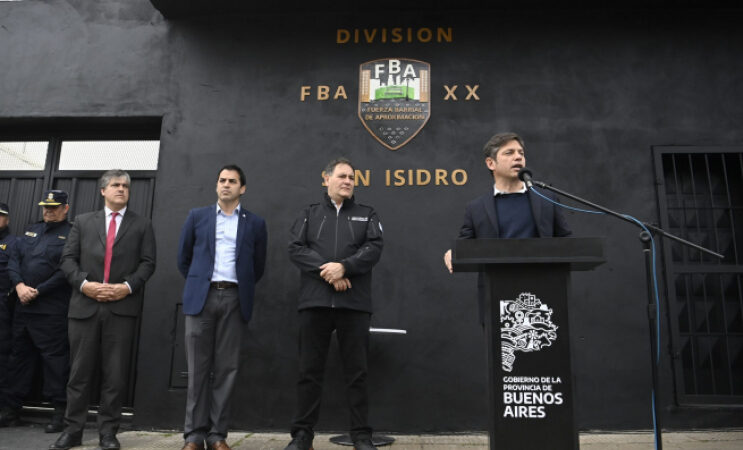 Kicillof inauguró las nuevas instalaciones de la Fuerza Barrial de Aproximación en San Isidro