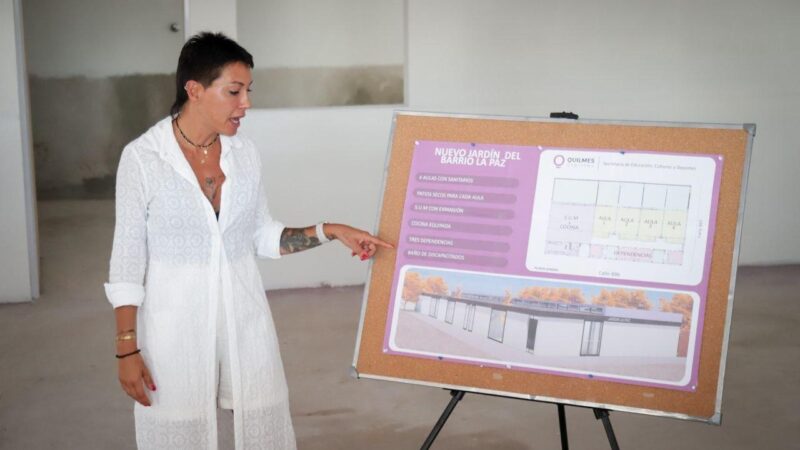 MAYRA SUPERVISÓ EL AVANCE DE LA CONSTRUCCIÓN DEL NUEVO JARDÍN DE INFANTES EN EL BARRIO LA PAZ-SANTA LUCÍA