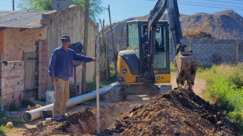 YA ESTÁN POR FINALIZAR LAS OBRAS DE CLOACAS EN SAN BLAS Y LOS PERALES