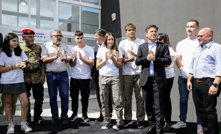 Kicillof inauguró el nuevo edificio de la Escuela Técnica N° 2 de Ramallo