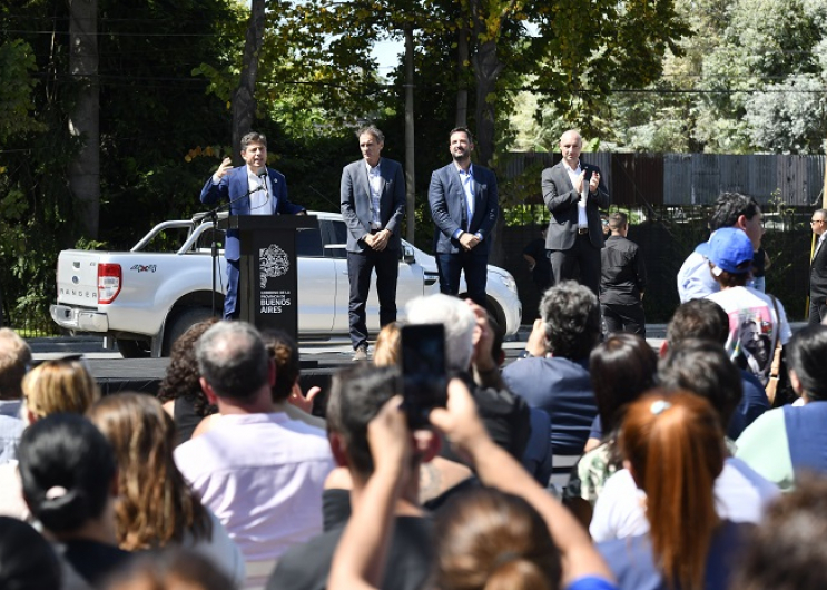 Kicillof inauguró obras de ensanche y repavimentación en la Ruta Provincial N°26