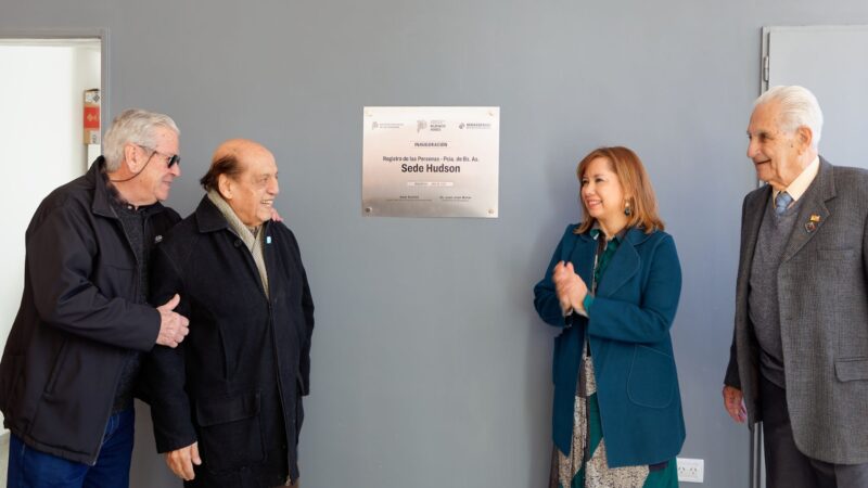MUSSI INAUGURÓ EL REGISTRO PROVINCIAL DE HUDSON