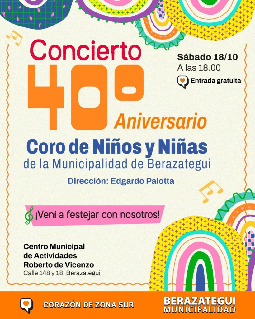 El Coro Municipal De Ninos Y Ninas Celebra Su 40° Aniversario 1 819x1024
