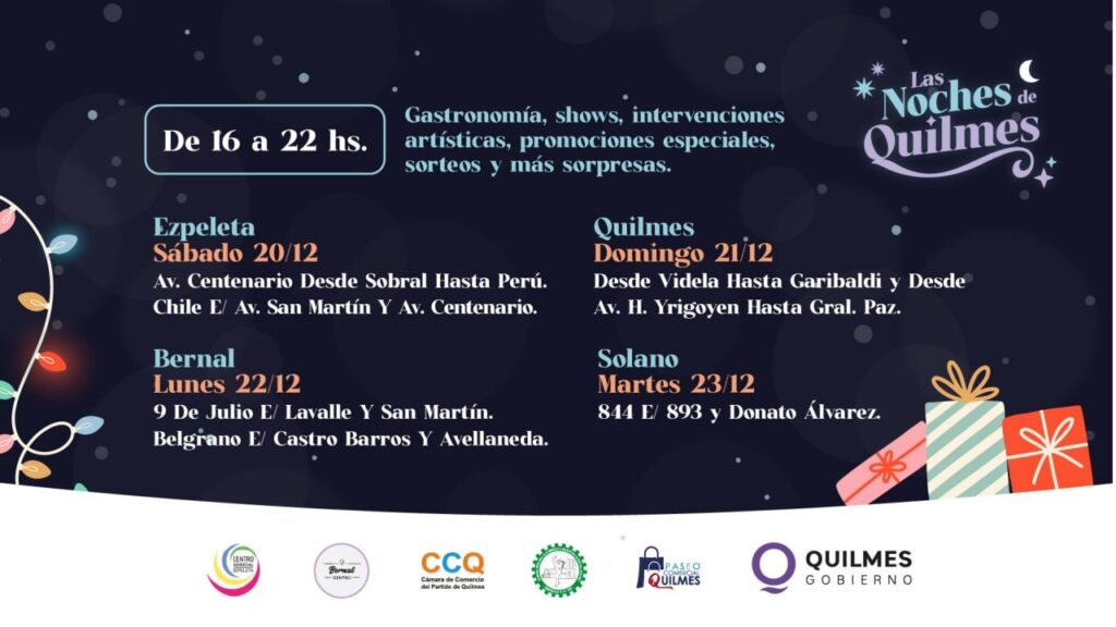 LLEGA UNA NUEVA EDICIÓN DE “LAS NOCHES DE QUILMES” A LOS CUATRO CENTROS COMERCIALES DEL DISTRITO PARA LAS COMPRAS DE NAVIDAD 3 (2)