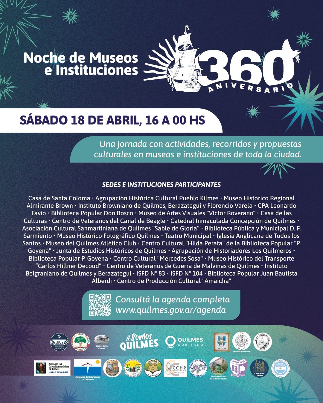 este sÁbado llega una nueva ediciÓn de la noche de los museos e instituciones “quilmes 360” (1)