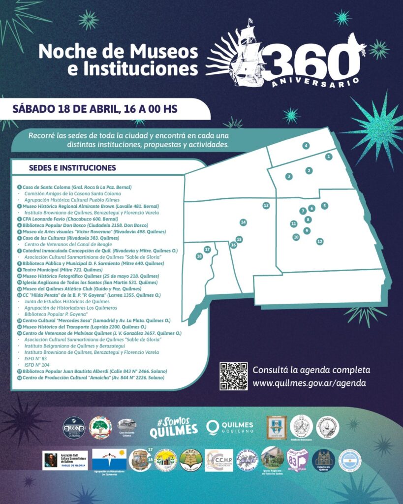 este sÁbado llega una nueva ediciÓn de la noche de los museos e instituciones “quilmes 360” 1